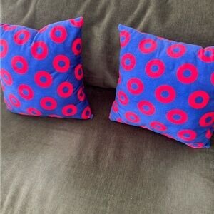 Phish Fishman donut throw pillows